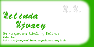 melinda ujvary business card